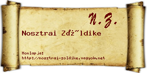 Nosztrai Zöldike névjegykártya